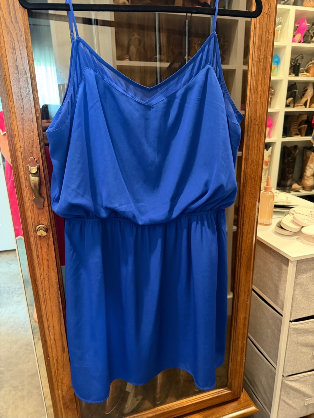 Blue Express dress - spaghetti strap